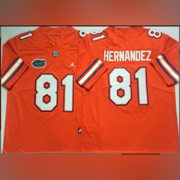 Florida Gators x Jordan x Aaron Hernandez #81 NWT orange football jersey. S - 3X - Picture 1 of 2